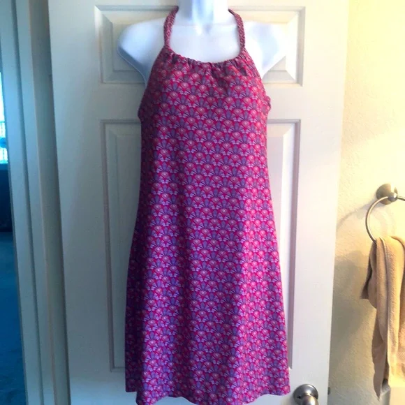 Prana | Dresses | Prana Redpurple Bra Top Halter Dress M | Poshmark
